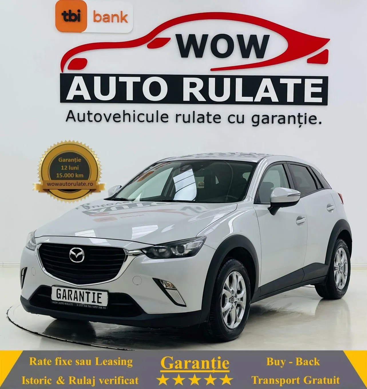 MAZDA CX-3 2016 1.5D E6 GARANTIE 12 LUNI Rate Avans 0 Doar cu Buletinul 2016 - WOW Auto Rulate