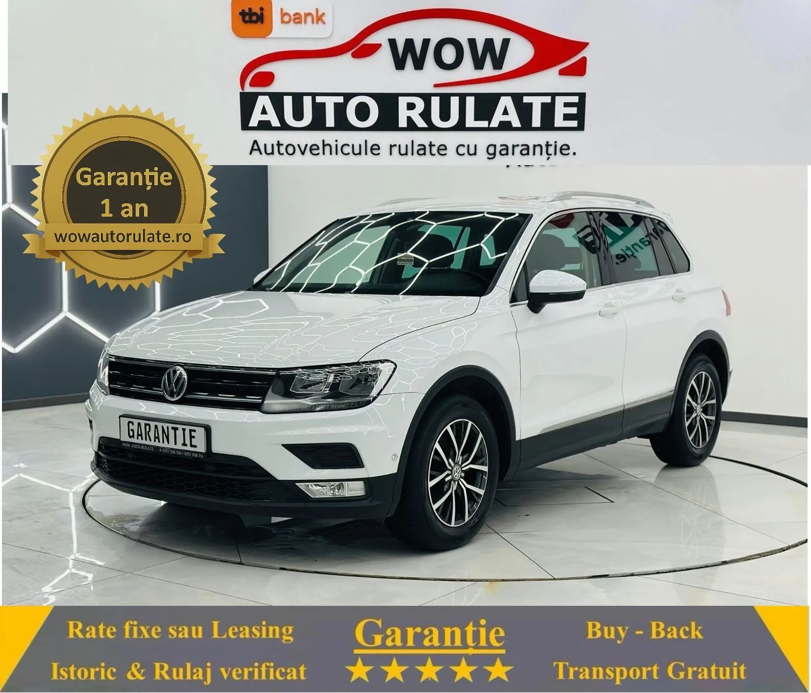 VOLKSWAGEN TIGUAN 2017 2.0D E6 Garantie 12 Luni Rate Avans 0 Doar Cu Buletinul 2017 - WOW Auto Rulate