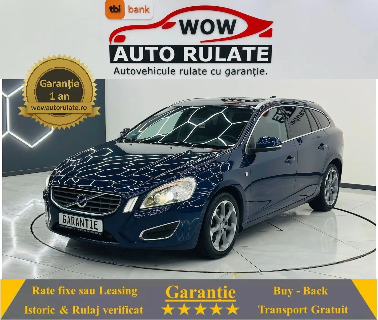 VOLVO V60 2013 2.0D E5 Garantie 12 Luni Rate Avans 0 Doar Cu Buletinul 2013 - WOW Auto Rulate