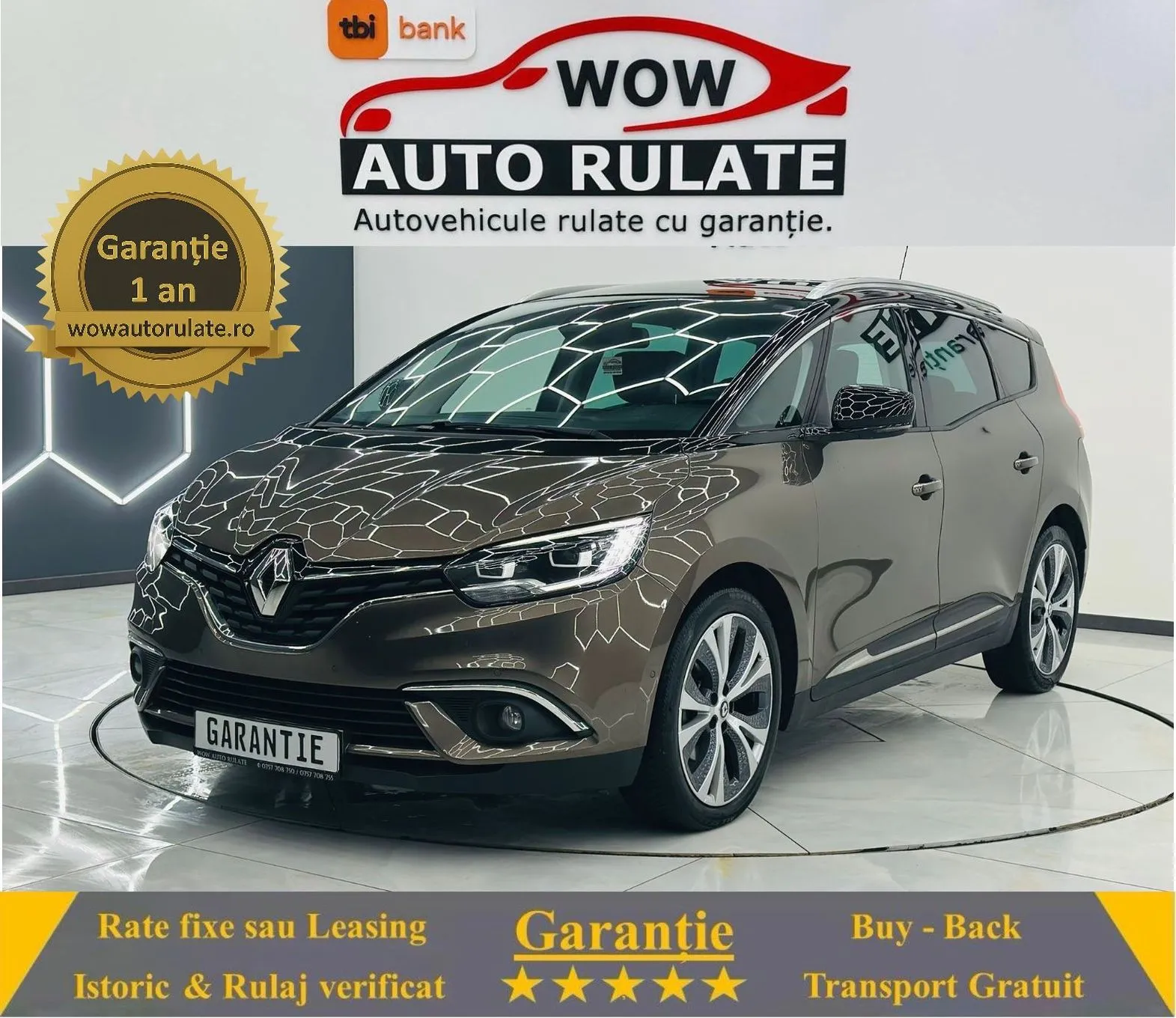 RENAULT GRAND SCENIC 2017 1.6D E6 Garantie 12 Luni Rate Avans 0 Doar Cu Buletinul 2017 - WOW Auto Rulate