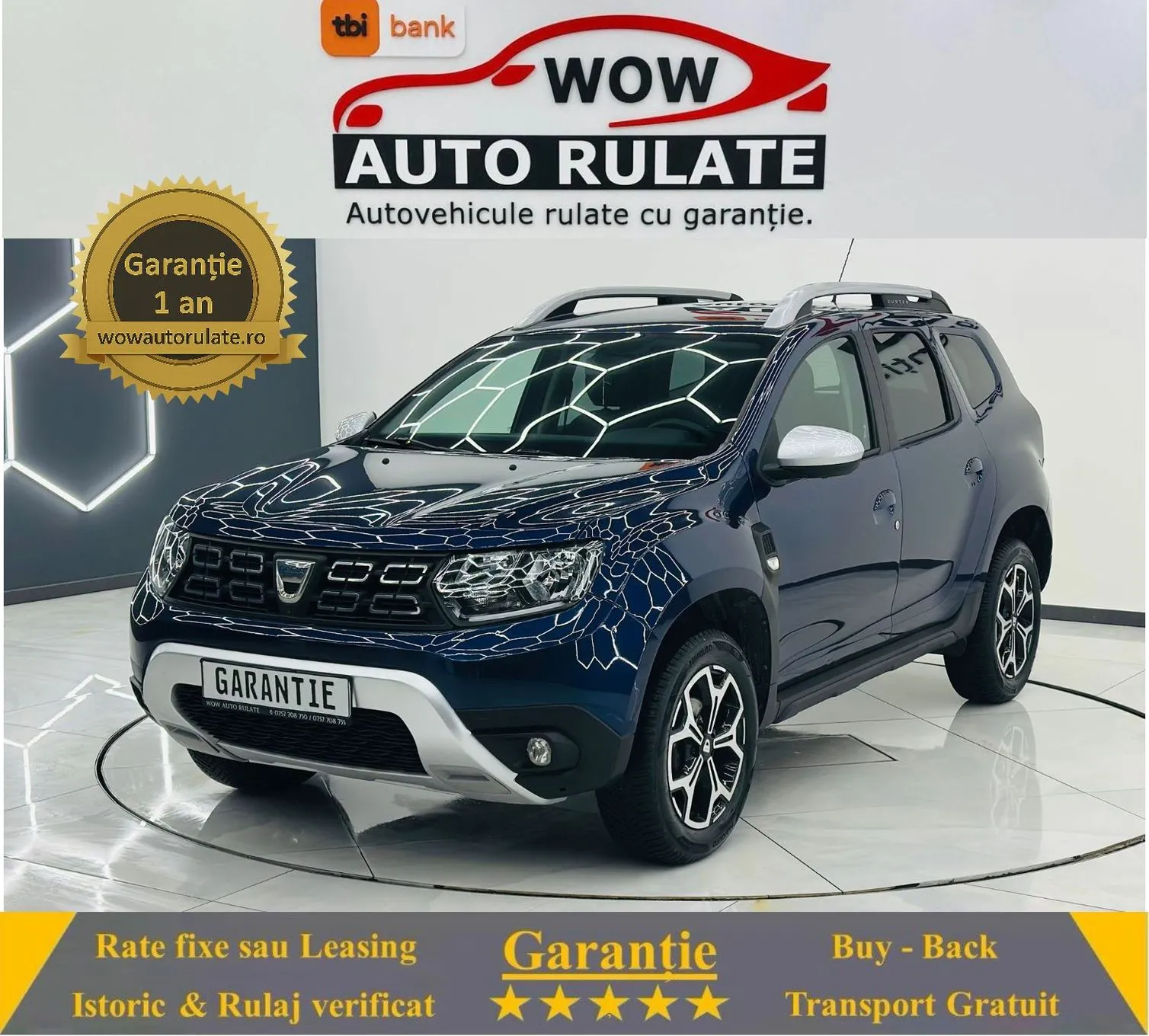 DACIA DUSTER 2019 1.3i E6 Garantie 12 Luni Rate Avans 0 Doar Cu Buletinul 2019 - WOW Auto Rulate