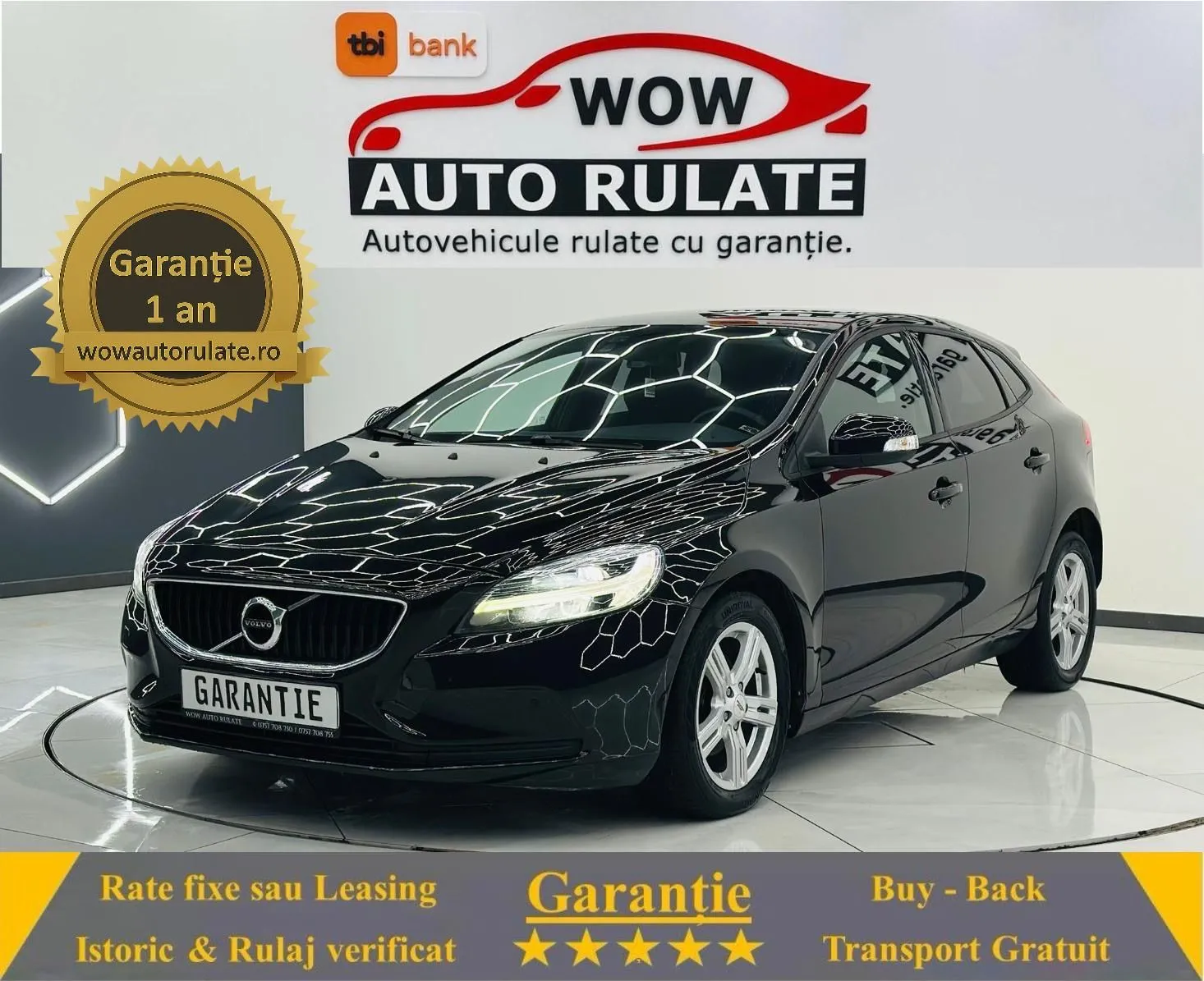 VOLVO V40 2019 2.0D E6 Garantie 12 Luni Rate Avans 0 Doar Cu Buletinul 2019 - WOW Auto Rulate
