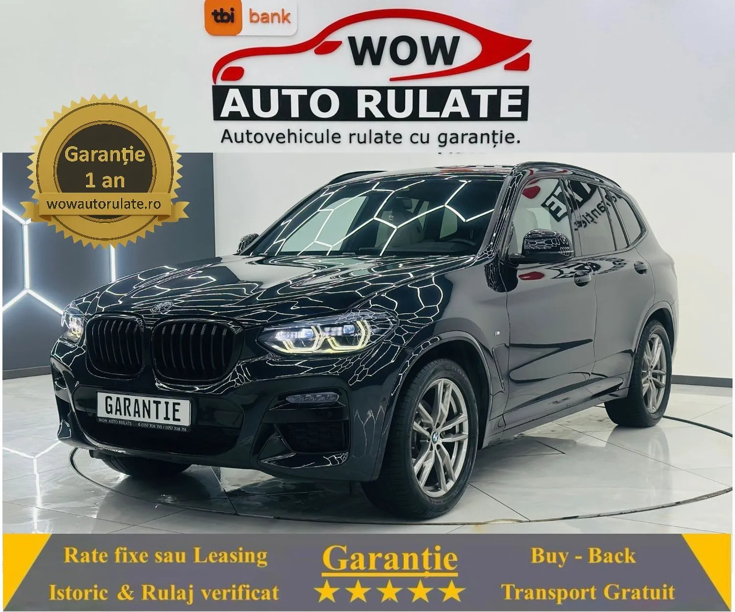 BMW X3 2019 2.0D E6 4X4 Garantie 12 Luni Rate AVans 0 Doar Cu Buletinul 2019 - WOW Auto Rulate