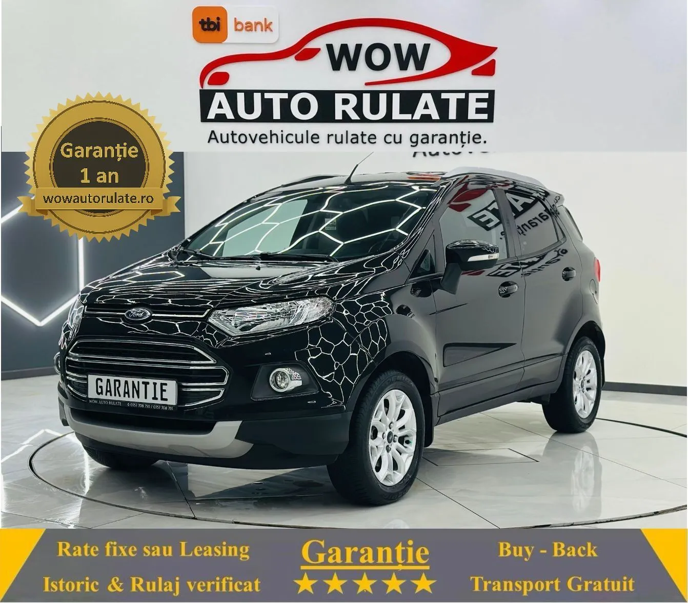FORD Ecosport 2017 1.5D E6 Garantie 12 Luni Rate Avans 0 Doar Cu Buletinul 2017 - WOW Auto Rulate