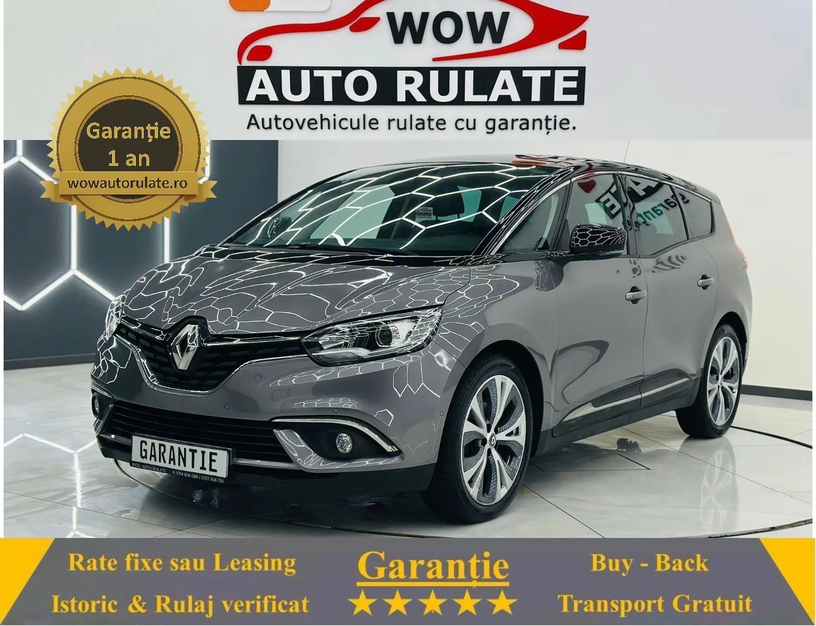 RENAULT SCENIC 2019 1.3i E6 Garantie 12 Luni Rate Avans 0 Doar Cu Buletinul 2019 - WOW Auto Rulate