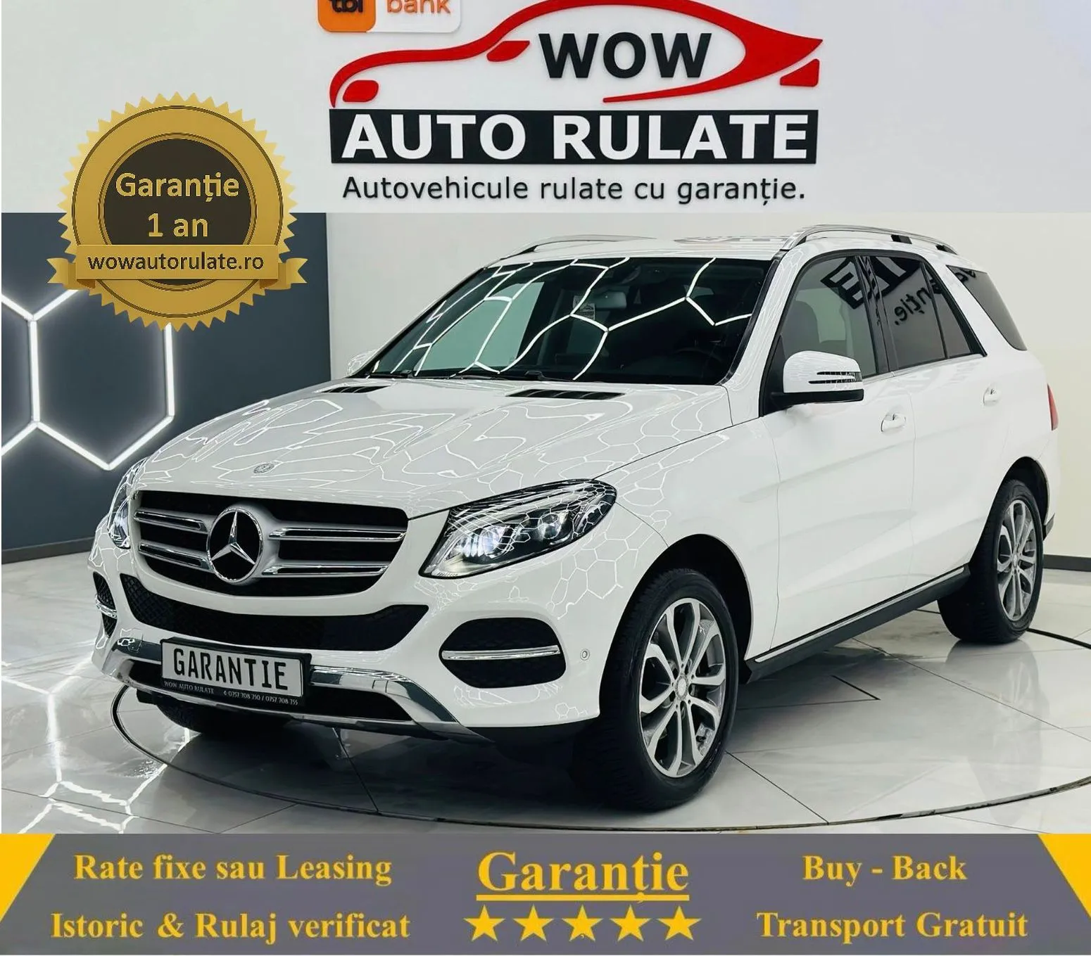 MERCEDESBENZ Gle 2016 2.2D E6 4x4 Garantie 12 Luni Rate Avans 0 Doar Cu Buletinul 2016 - WOW Auto Rulate