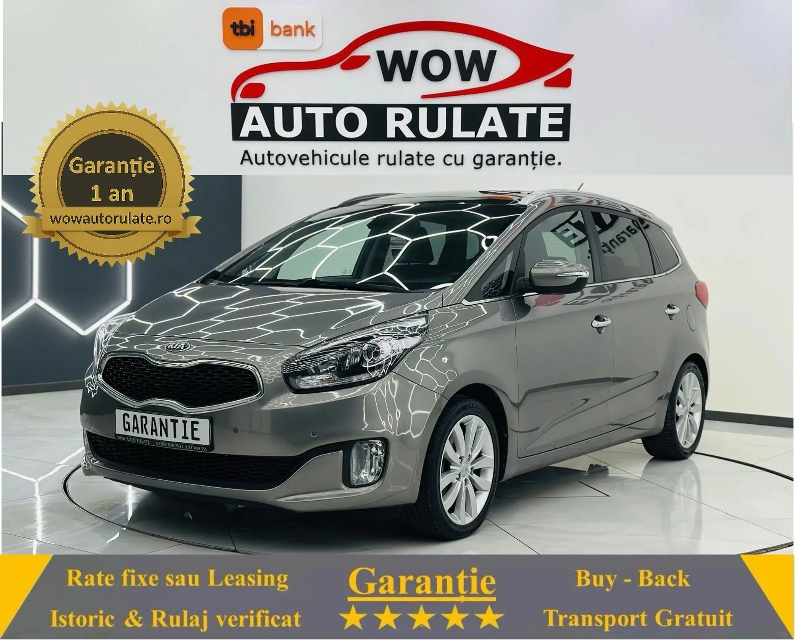 KIA CARENS 2015 1.6i E5 7 Locuri Garantie 12 Luni Rate Avans 0 Doar Cu Buletinul 2015 - WOW Auto Rulate