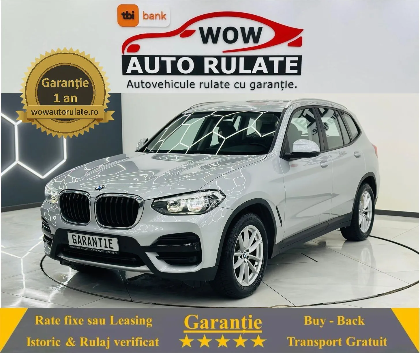 BMW X3 2019 2.0D E6 4x4 Garantie 12 Luni Rate Avans 0 Doar Cu Buletinul 2019 - WOW Auto Rulate