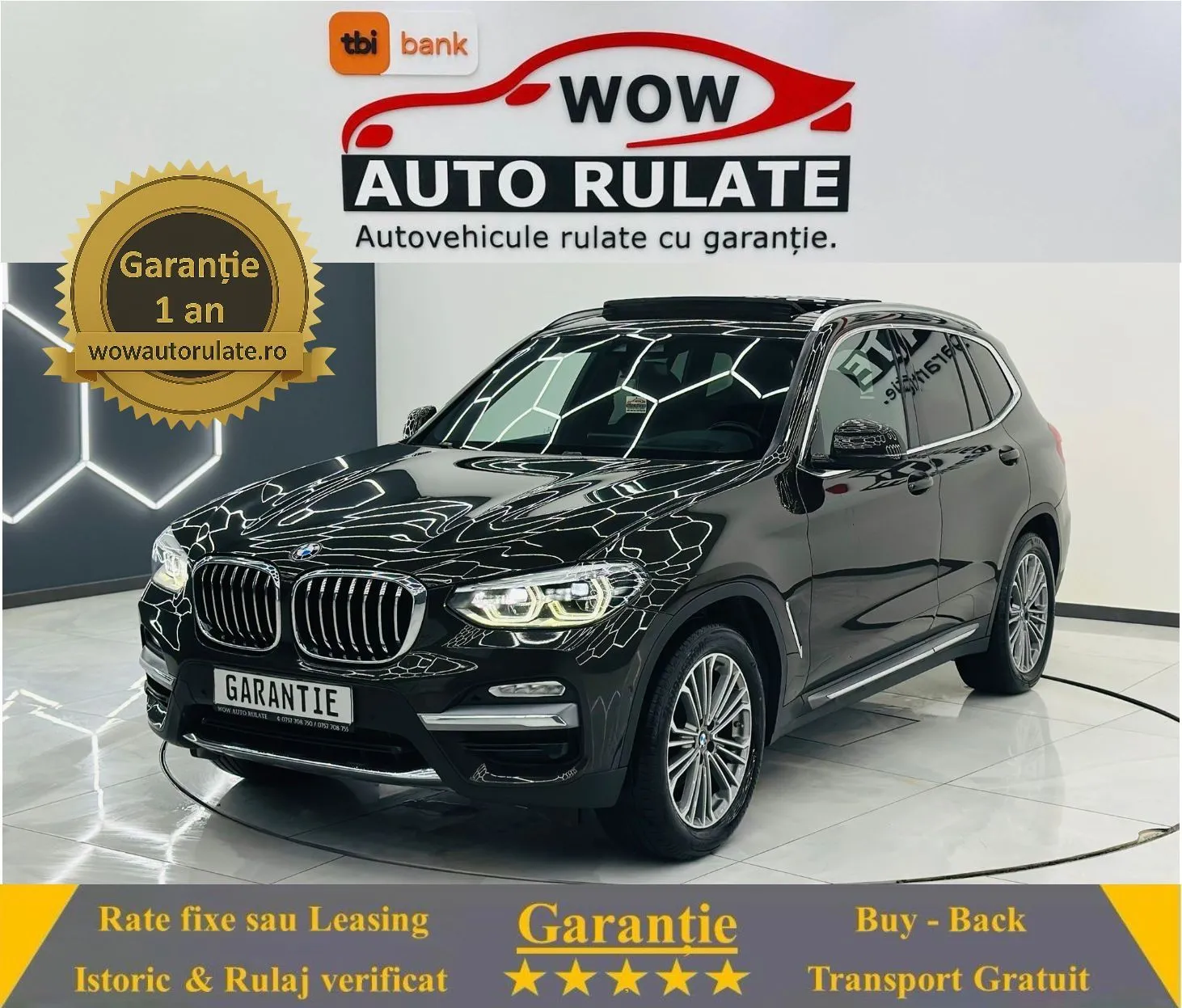 BMW X3 2019 2.0D E6 Garantie 12 Luni Rate Avans 0 Doar Cu Buletinul 2019 - WOW Auto Rulate
