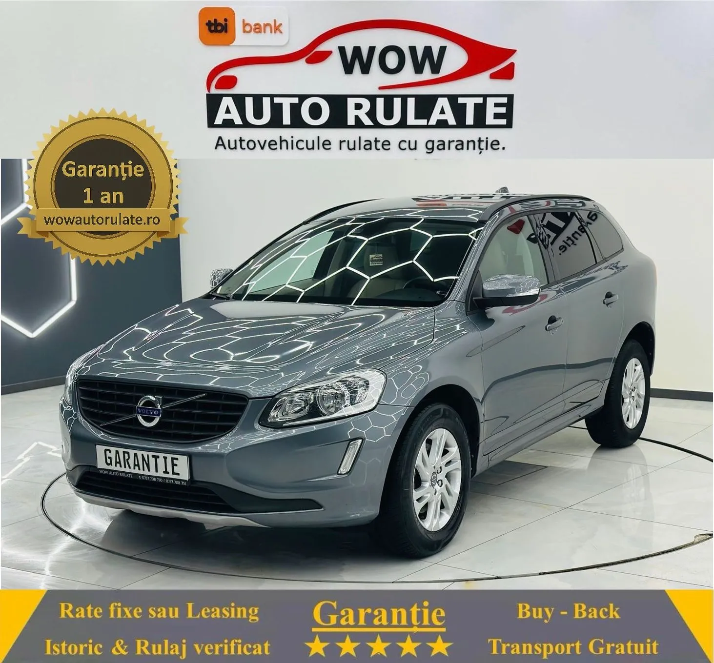VOLVO Xc-60 2017 2.0D E6 Garantie 12 Luni Rate Avans 0 Doar Cu Buletinul 2017 - WOW Auto Rulate