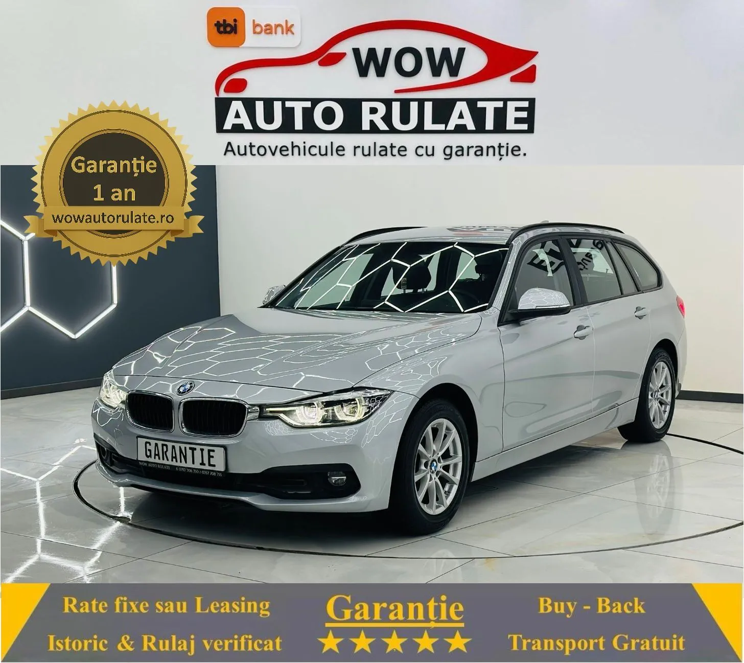 BMW Seria-3 2015 2.0D E6 Garantie 12 Luni Rate Avans 0 Doar Cu Buletinul 2015 - WOW Auto Rulate
