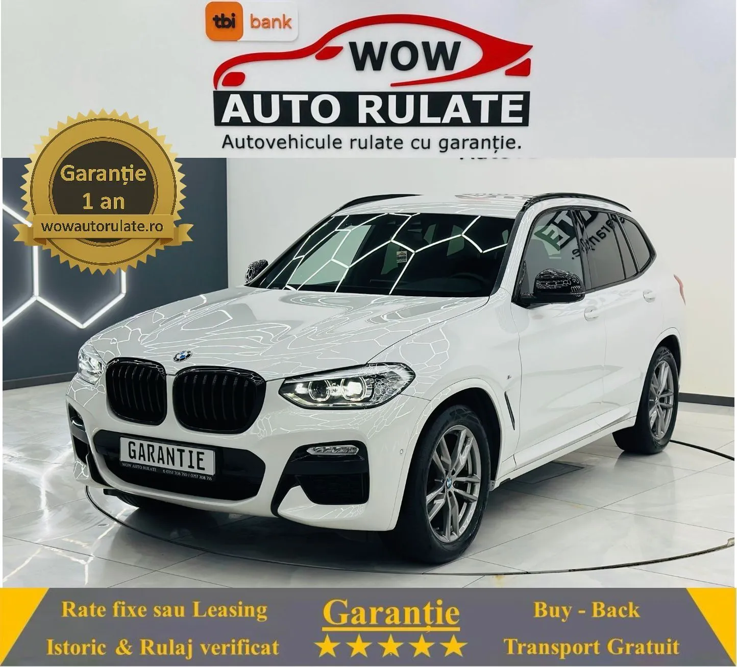 BMW X3 2019 2.0D E6 4x4 Garantie 12 Luni Rate Avans 0 Doar Cu Buletinul 2019 - WOW Auto Rulate