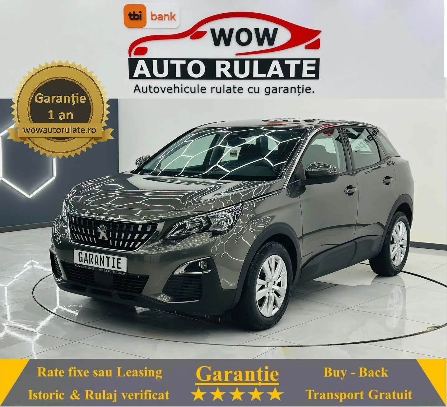 PEUGEOT 3008 2017 1.2i E6 Garantie 12 Luni Rate Avans 0 Doar cu Buletinul 2017 - WOW Auto Rulate