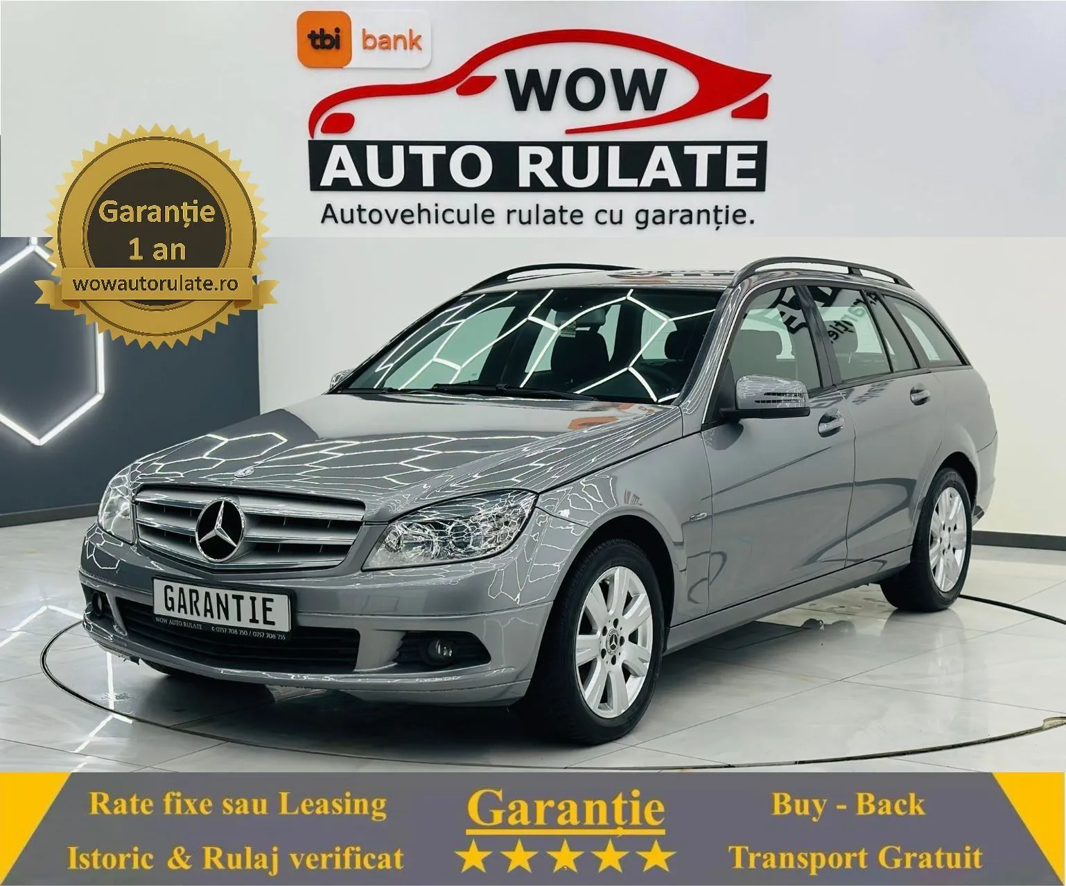 MERCEDESBENZ C 2010 2.2D E5 Garantie 12 Luni Rate Avans 0 Doar Cu Buletinul 2010 - WOW Auto Rulate