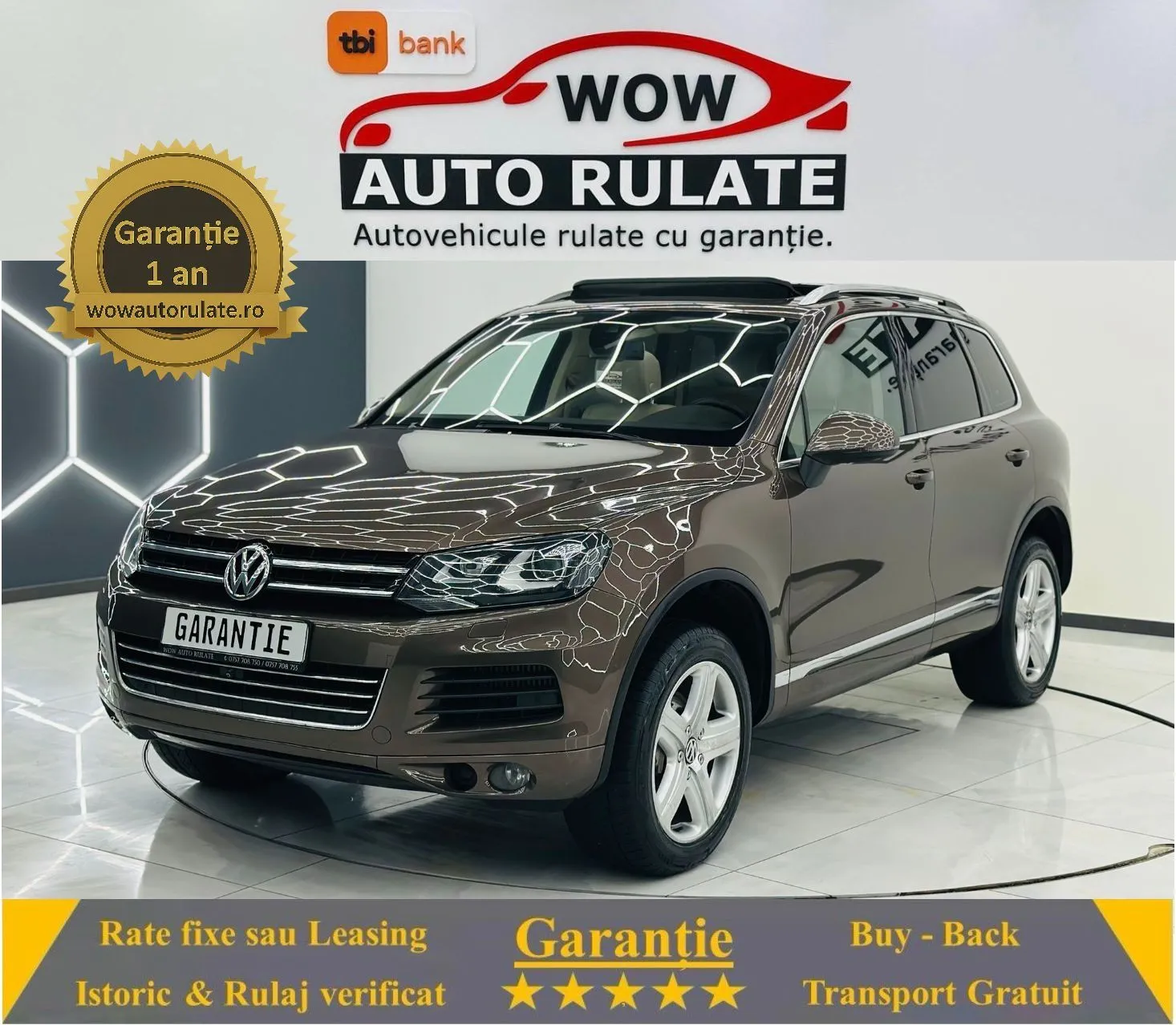 VOLKSWAGEN TOUAREG 2012 3.0D 4x4 E5 Garantie 12 Luni Rate AVans 0 Doar Cu Buletinul 2012 - WOW Auto Rulate